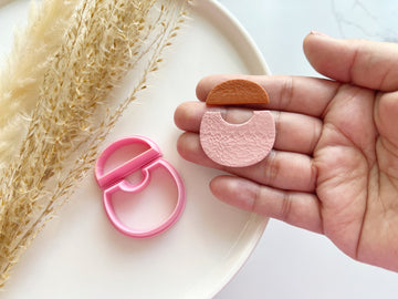 Curvy U Dome Shape with Heart Donut Shaped Polymer Clay  Cutter • Fondant Cutter • Cookie Cutter